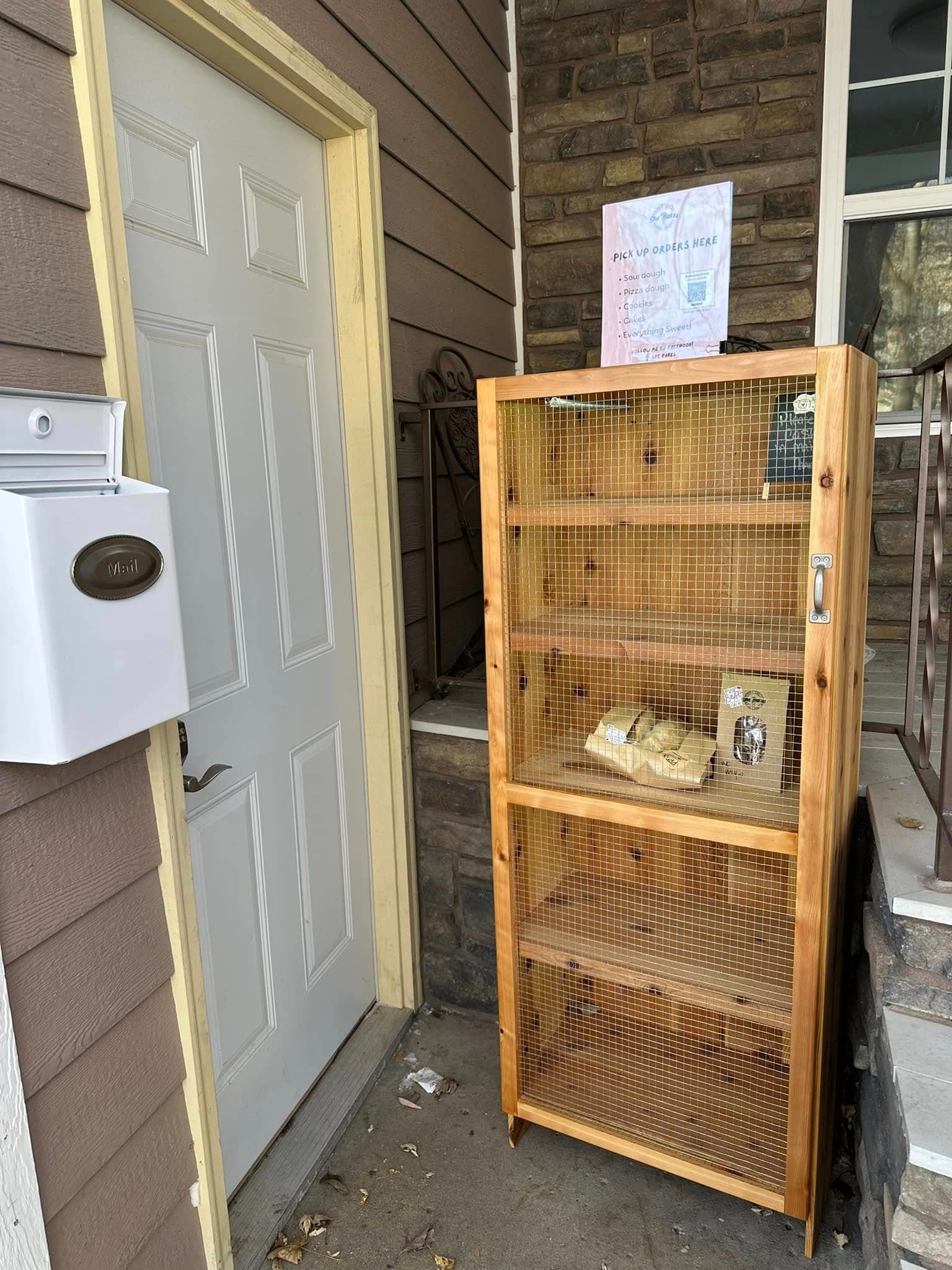 She Bakes porch pickup location